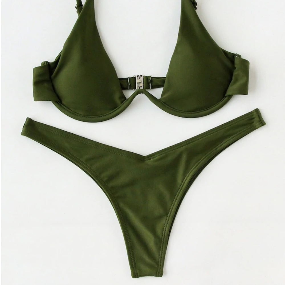 Army green bikini